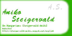 aniko steigervald business card