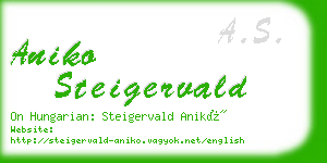 aniko steigervald business card